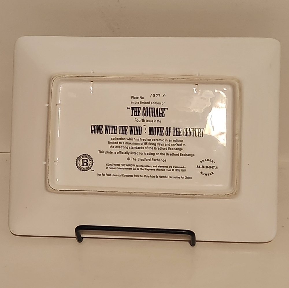 Set of 2 Gone with the Wind Rectangle Plates “The Courage” and “The Pass… - Picture 3 of 9
